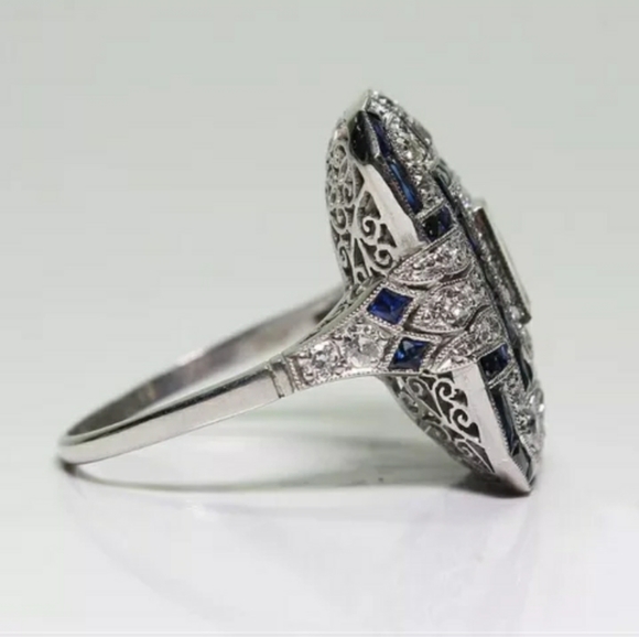 New Luxury Royal Blue Ring - Picture 4 of 6